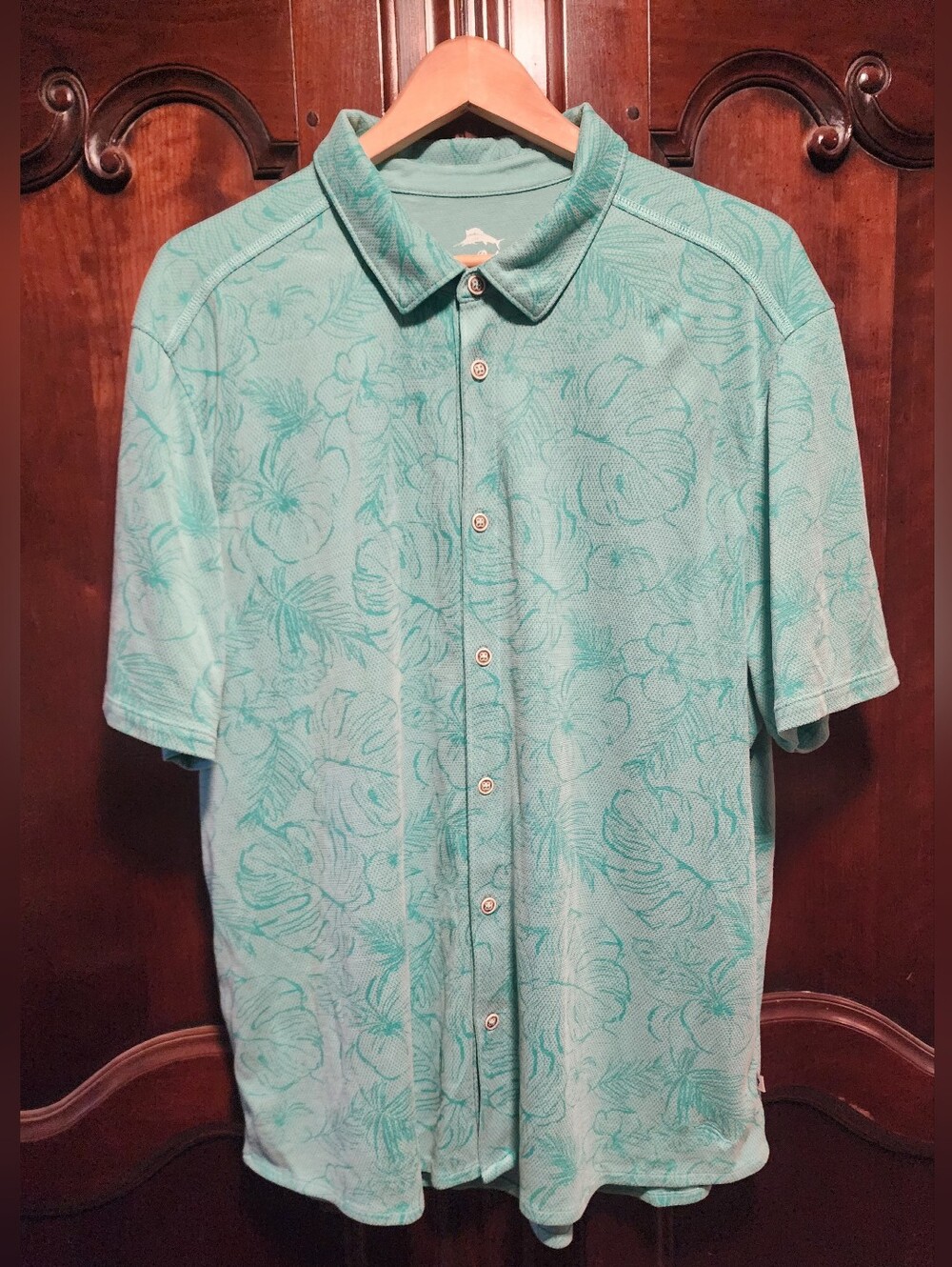 TOMMY BAHAMA - Turquoise Hibiscus Tropic Shirt